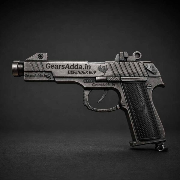 Defender 009 Sound Gun – Heavy Metal Sound Pistol (Silver)