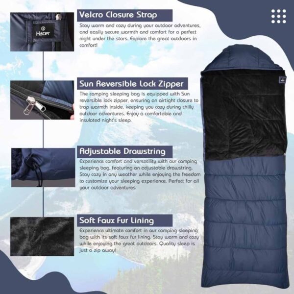 Premium L-Shaped Sleeping Bag