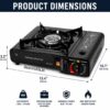 2 in 1 Portable Camping Gas Stove with Carrying Case | Briefcase Stove