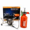 BRS Booster+1 Portable Camping Stove with Fuel Bottle | Multi-Fuel Outdoor Cooking Stove