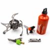 BRS Booster+1 Portable Camping Stove with Fuel Bottle | Multi-Fuel Outdoor Cooking Stove