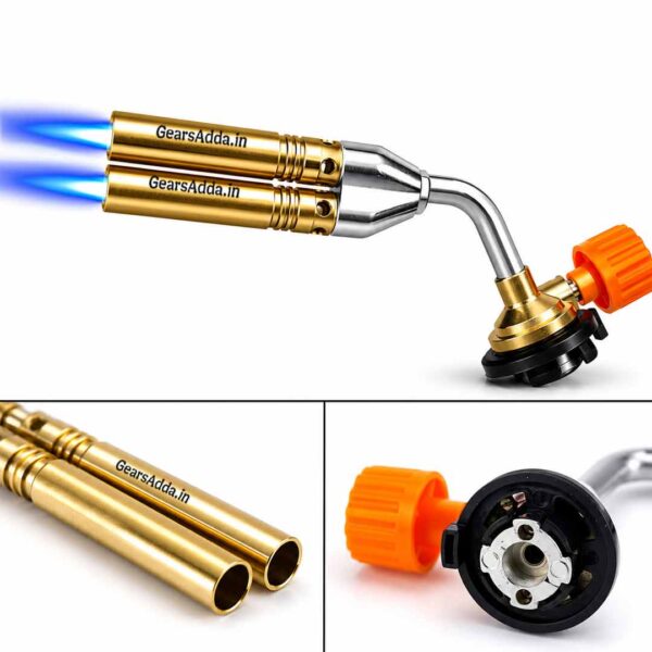 Double Flame Gun without Lighter | Double Flame Gun (Brass)