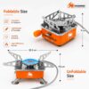 Portable Camping Gas Stove With Hose (Connection Tube)