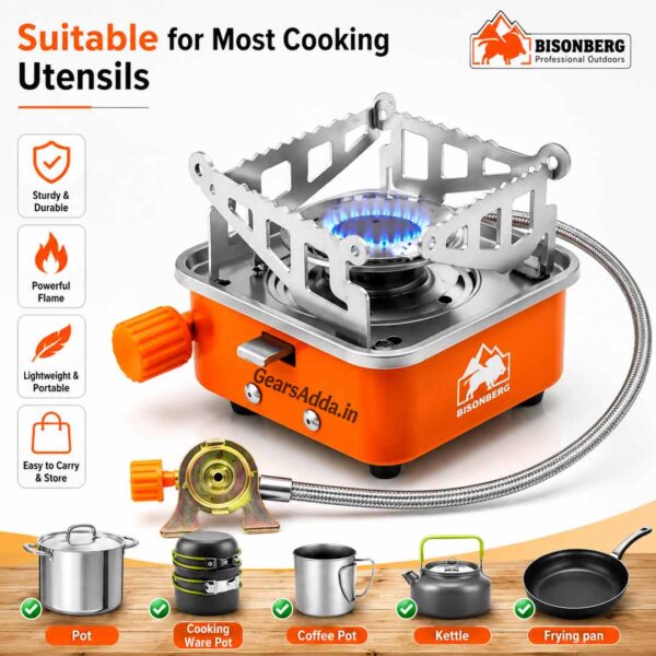 Portable Camping Gas Stove With Hose (Connection Tube)