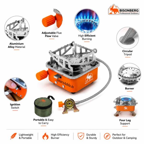 Portable Camping Gas Stove With Hose (Connection Tube)