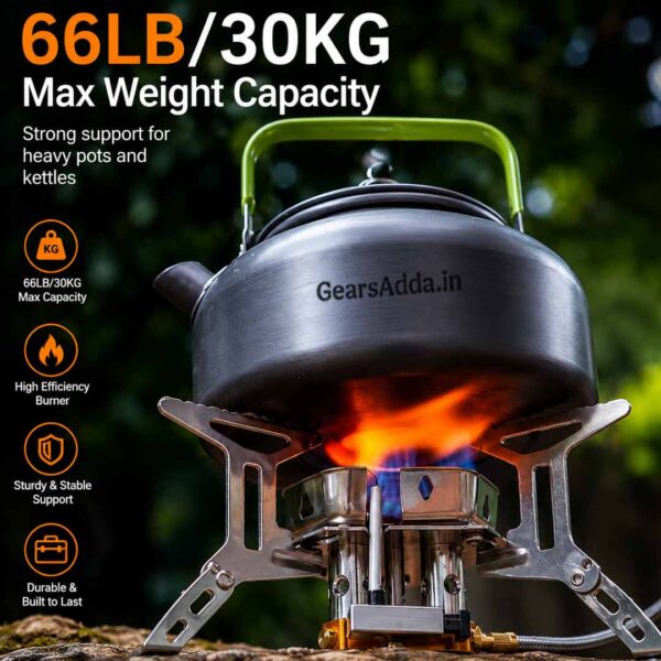3 Head Spider Camping Gas Stove with Hose (Connection Tube)