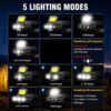 COB + 3 LED Rechargeable Head Lamp | USB Type-C Headlight for Camping, Trekking, Hiking & Outdoor Use