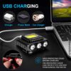 COB + 3 LED Rechargeable Head Lamp | USB Type-C Headlight for Camping, Trekking, Hiking & Outdoor Use