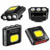 COB + 3 LED Rechargeable Head Lamp | USB Type-C Headlight for Camping, Trekking, Hiking & Outdoor Use
