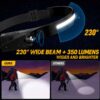 COB + XPE LED Sensor Headlamp – USB Type-C Rechargeable Motion Sensor Head Lamp for Camping, Hiking & Outdoor Use