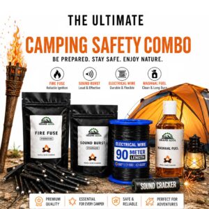 5-in-1 Camping Safety Combo - (5 Items Included)