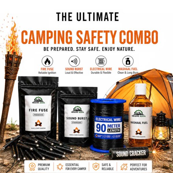 5-in-1 Camping Safety Combo - (5 Items Included)