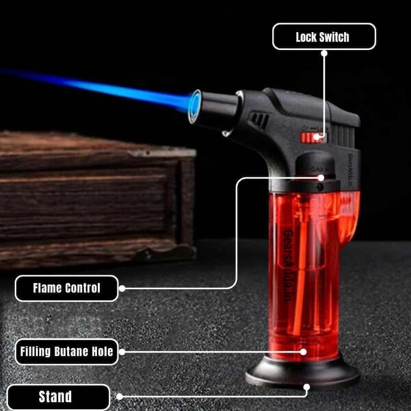 Jet Flame Gas Lighter for Camping & Cooking | Refillable Windproof Butane Torch Lighter
