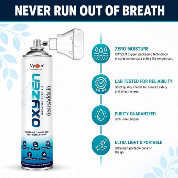 Oxygen Can 12L with Built-in Mask