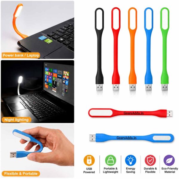 Flexible Mini USB LED Stick Light | Portable USB Reading Light for Power Bank, Laptop, Camping & Travel
