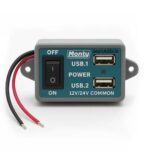 12V DC Fast Charger for Bike & Car | Twin USB Mobile Charger with Power ON/OFF Switch