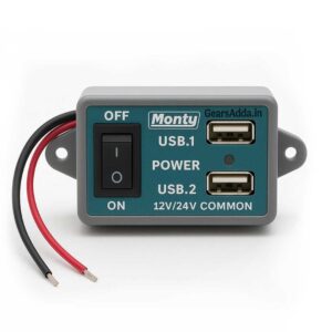 12V DC Fast Charger for Bike & Car | Twin USB Mobile Charger with Power ON/OFF Switch