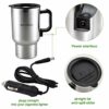 12V Electric Car Mug 450ml | Portable Heated Travel Mug for Cars & Road Trips