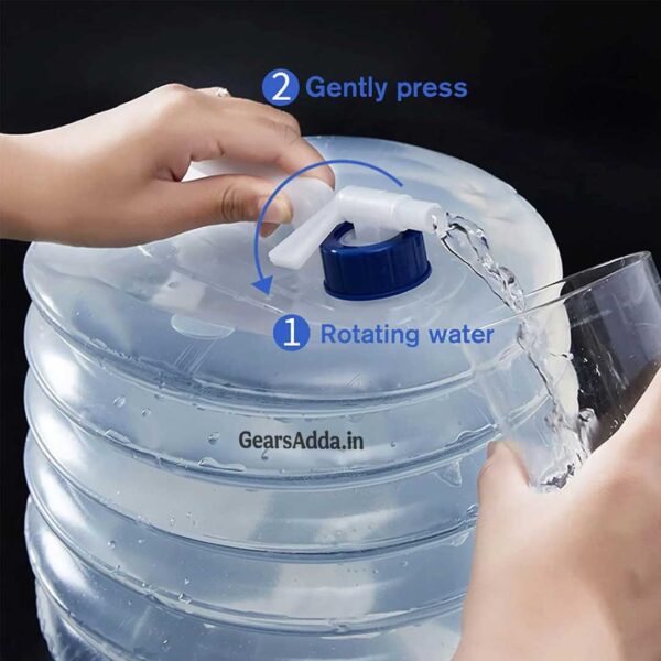 10L Collapsible Water Container with Spout and Handle | Portable Foldable Water Dispenser for Camping, Travel & Outdoor Use