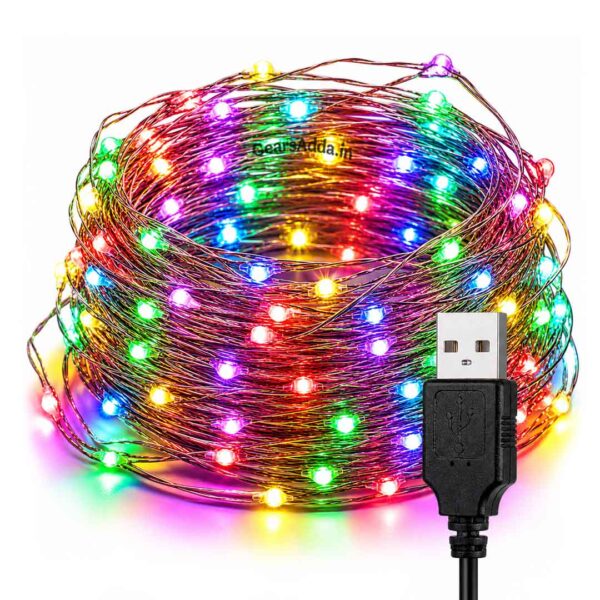 Fairy String Light 10M | USB Multi Color LED Lights for Camping, Home Decoration & Outdoor Use