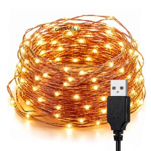 Fairy String Light 10M | USB Warm White LED Lights for Camping, Home Decoration & Outdoor Use