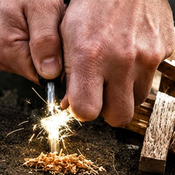 Magnesium Rod Fire Starter | Emergency Fire Starting Survival Tool for Camping & Outdoor