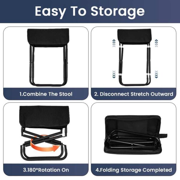 Folding Camping Stool | Portable Lightweight Foldable Chair for Camping, Travel & Outdoor Use