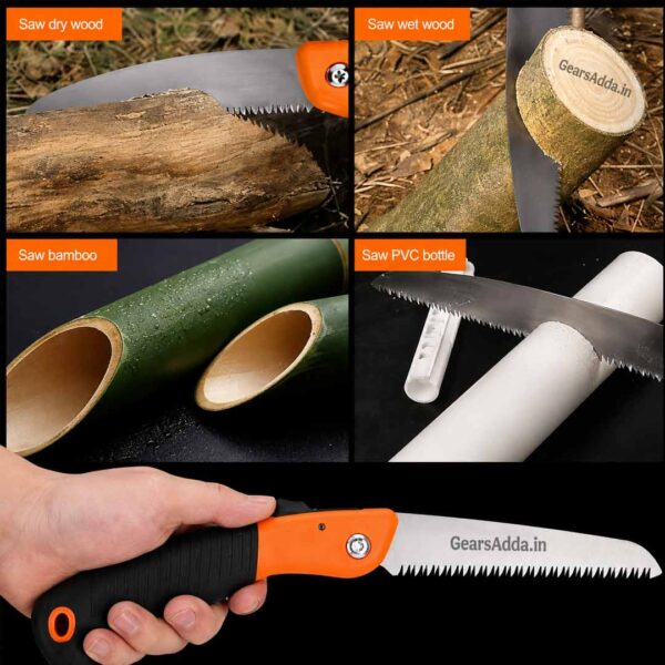 Portable Folding Saw 40cm | Multi-Purpose Foldable Pruning Saw for Camping, Gardening & Outdoor Survival