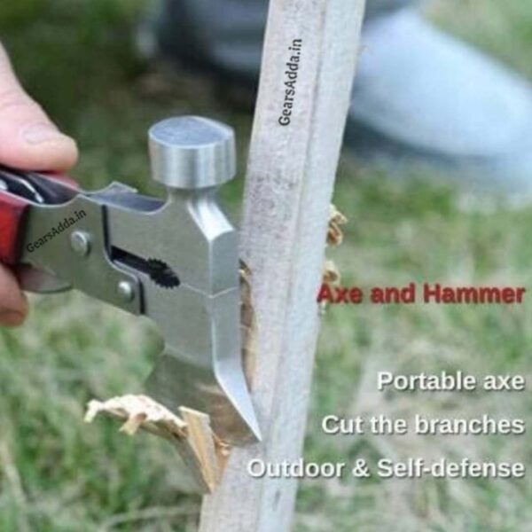10-in-1 Multitool Hammer Plier AXE | Multi-Functional Survival Tool for Camping, Trekking & Outdoor Adventures