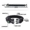 Paracord Survival Bracelet | Adjustable Emergency Utility Bracelet for Camping, Hiking & Outdoor Activities