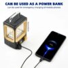 Pinjra Vintage Solar Camping Lantern | Type-C Rechargeable LED Camping & Emergency Light