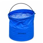 Portable Folding Round Bucket with Handle | Collapsible Multi Purpose Bucket for Travel & Camping