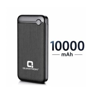 Slim Portable 10000mAh Power Bank | Quantron Ranger Power Bank with Dual USB, Type-C & Micro USB Inputs