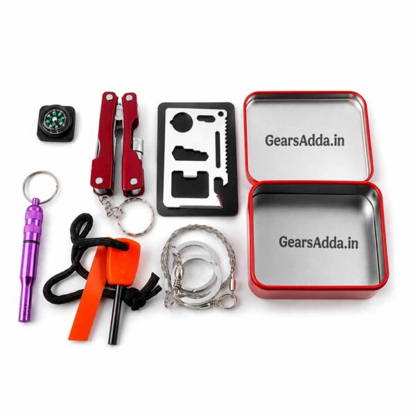 6-in-1 SOS Survival Kit | Compact Emergency & Outdoor Survival Tool Kit for Camping, Trekking & Adventure