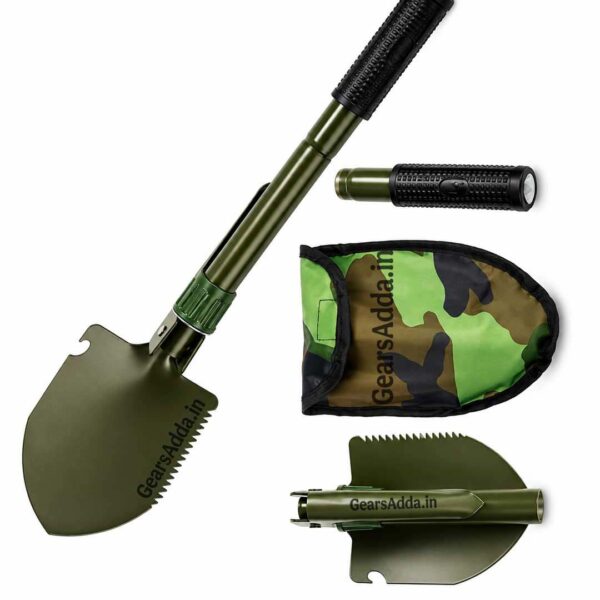 Portable Folding Shovel | Multi-Purpose Foldable Entrenching Tool for Camping, Trekking & Outdoor Survival