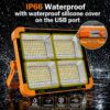 100W Solar LED Flood Light | Type-C Rechargeable LED Camping & Emergency Light