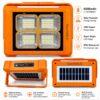 5 Modes Solar LED Flood Light | Type-C Rechargeable LED Camping & Emergency Light