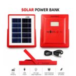 Solar Power Bank 3W | Portable Solar Power Bank With Led Light for Camping, Trekking & Travel