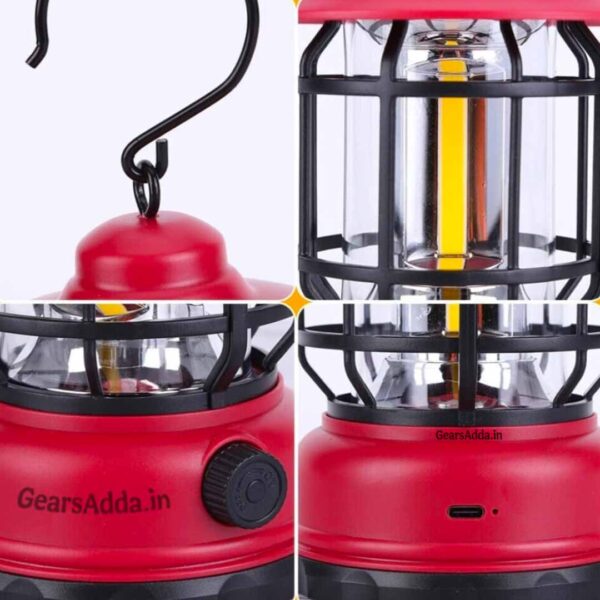 Vintage LED Camping Lantern | Type-C Rechargeable LED Camping & Emergency Light