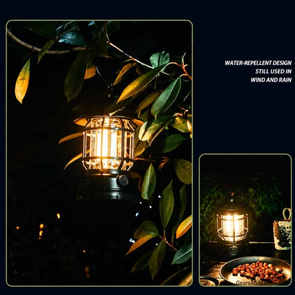 Vintage LED Camping Lantern | Type-C Rechargeable LED Camping & Emergency Light